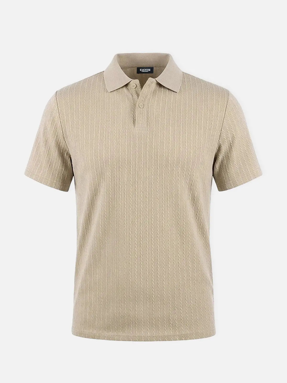 Men's Slim Fit Textured Polo Shirt ElevenOasis