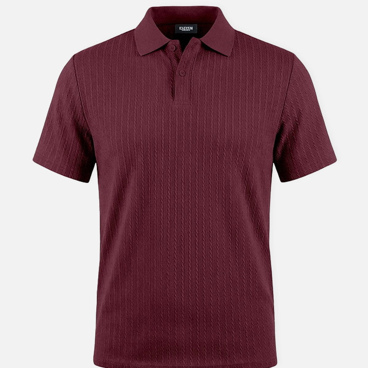 Men's Slim Fit Textured Polo Shirt ElevenOasis