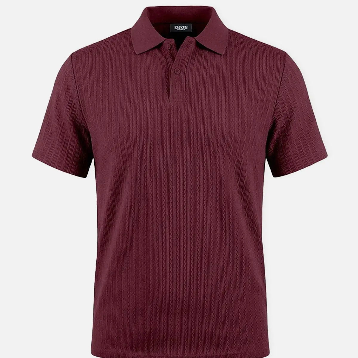 Men's Slim Fit Textured Polo Shirt ElevenOasis