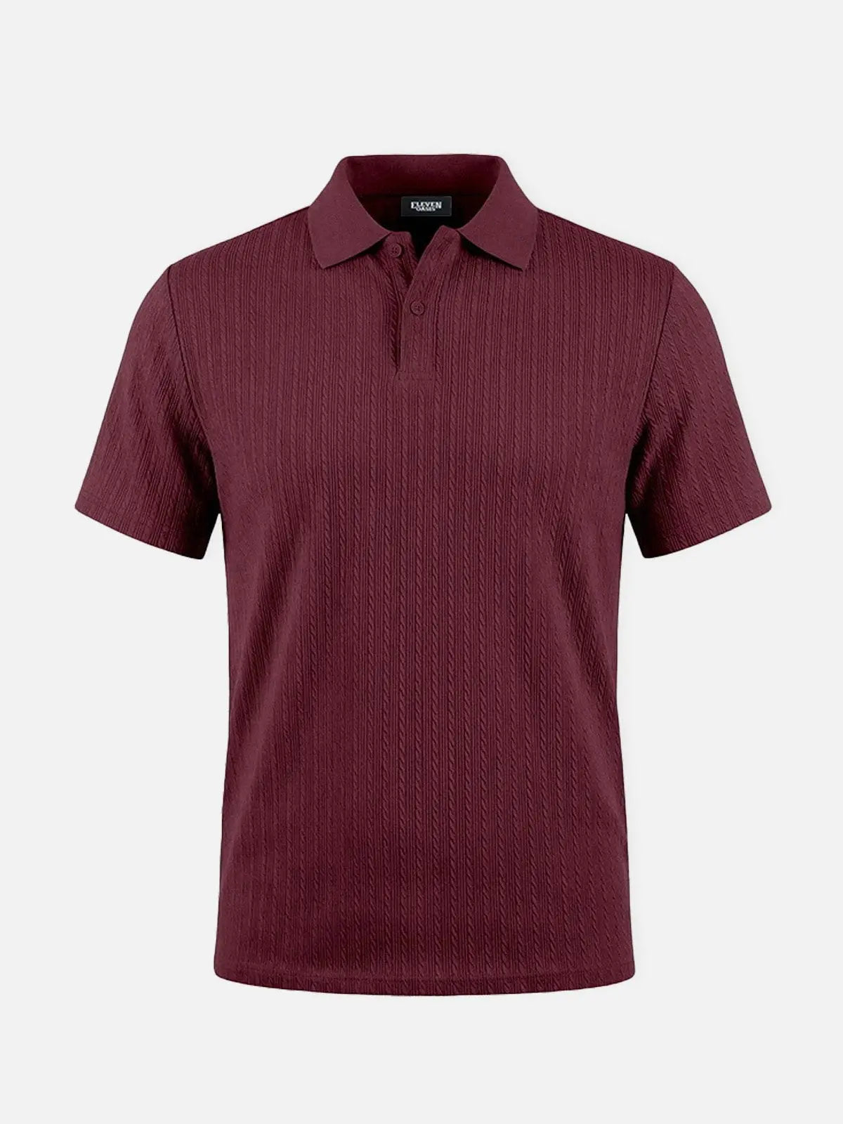 Men's Slim Fit Textured Polo Shirt ElevenOasis