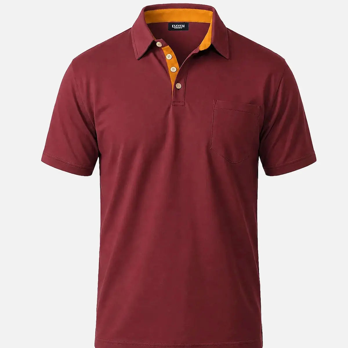 Men's Mélange Pocket Short Sleeve Polo Shirt Eleven Oasis