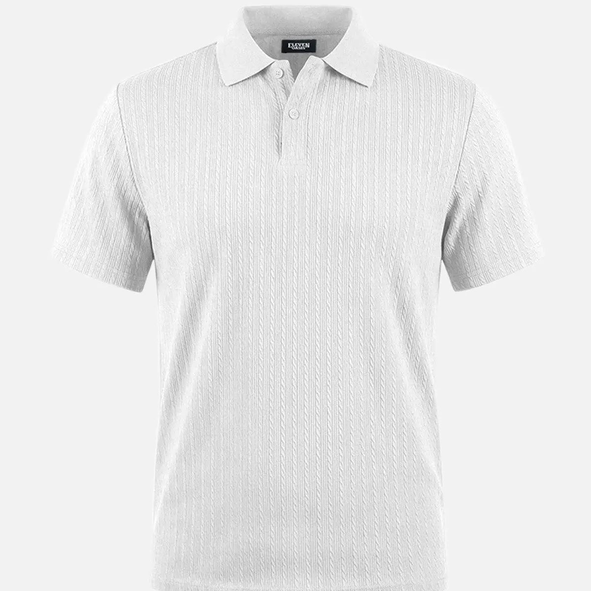 Men's Slim Fit Textured Polo Shirt ElevenOasis