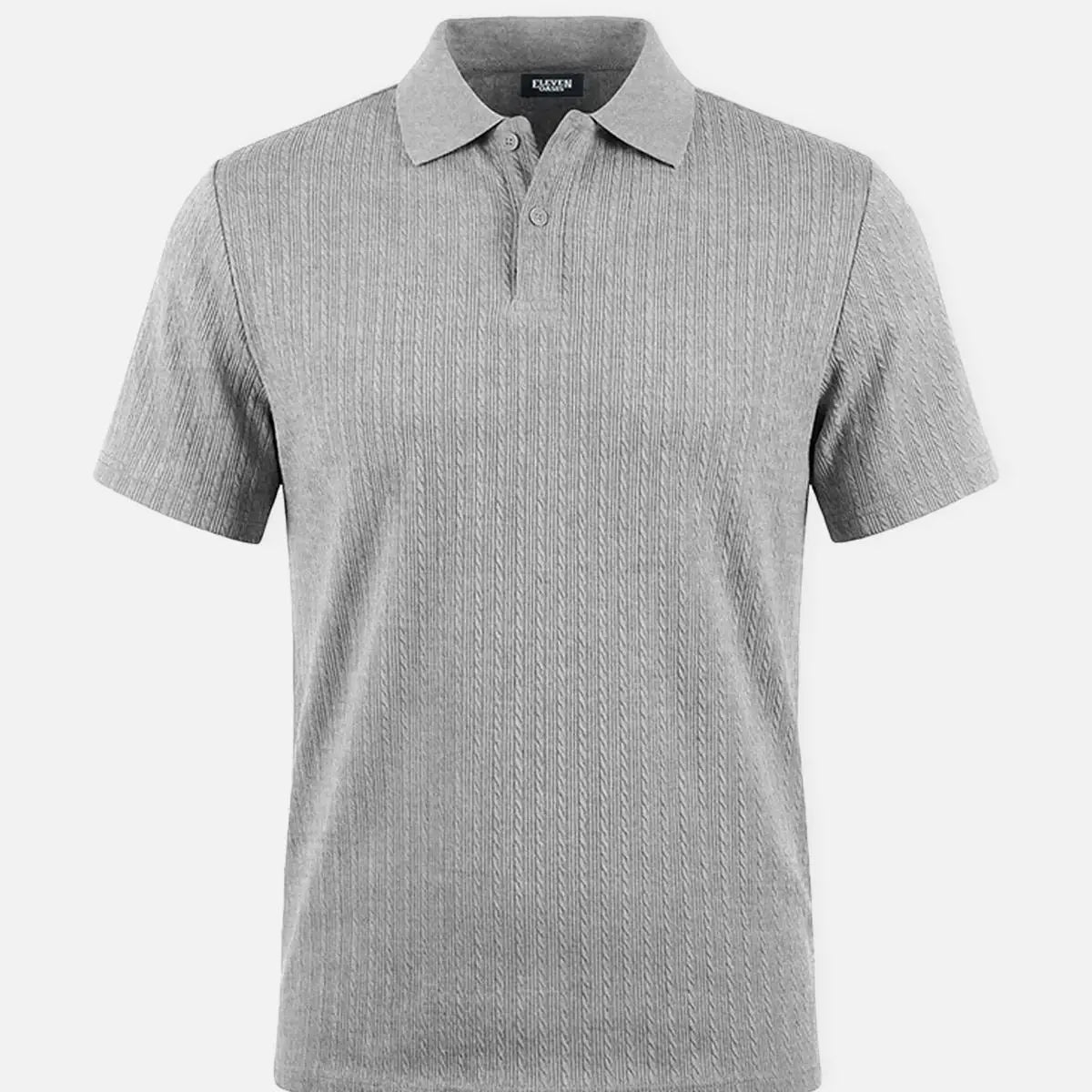 Men's Slim Fit Textured Polo Shirt ElevenOasis