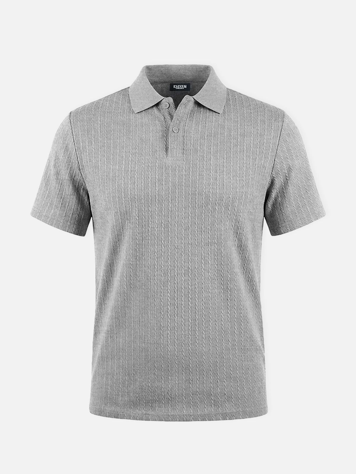 Men's Slim Fit Textured Polo Shirt ElevenOasis