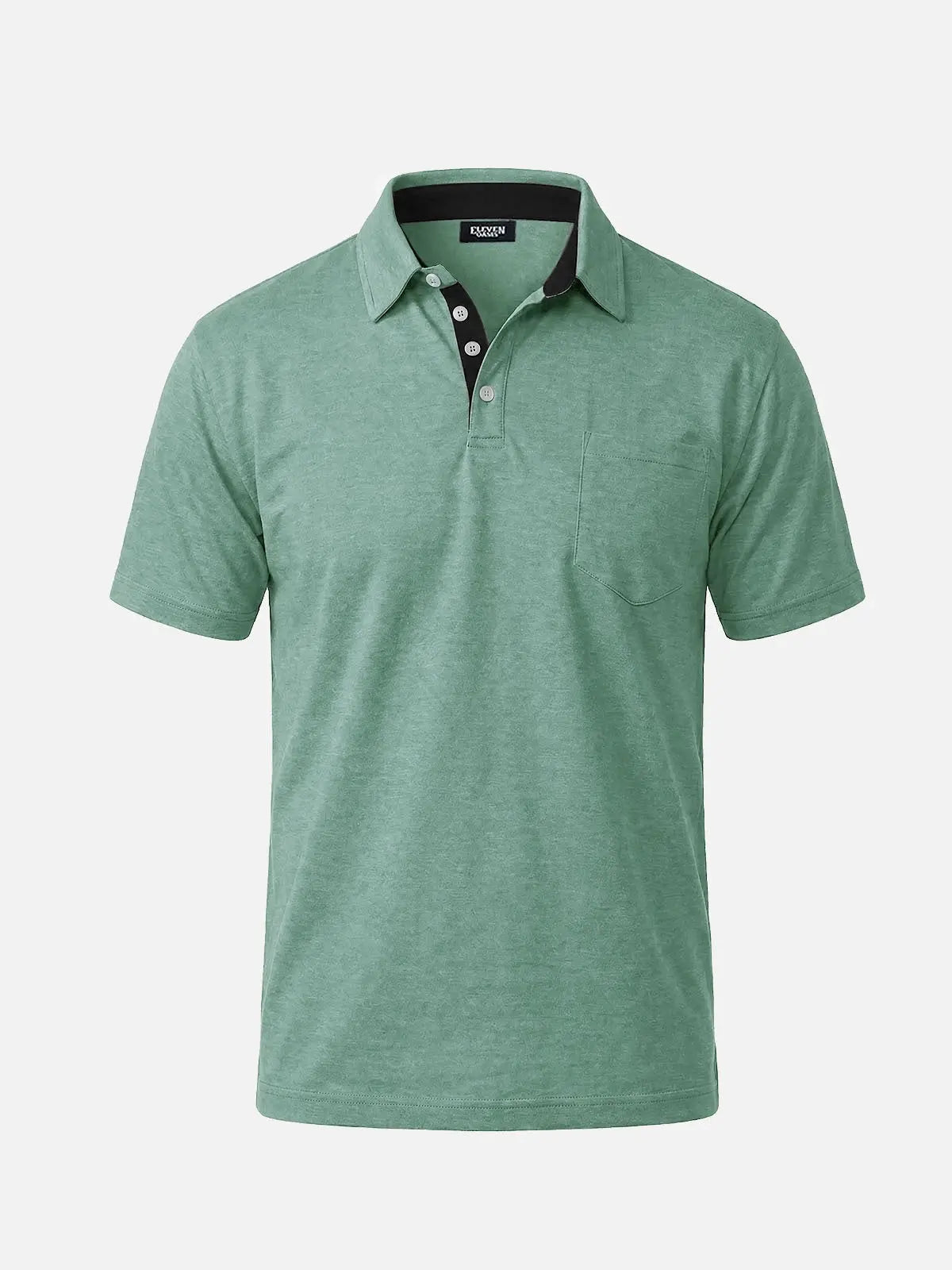 Men's Mélange Pocket Short Sleeve Polo Shirt Eleven Oasis