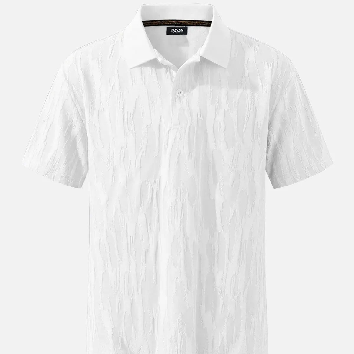 Men's Raised Texture Short Sleeve Polo Shirt Eleven Oasis
