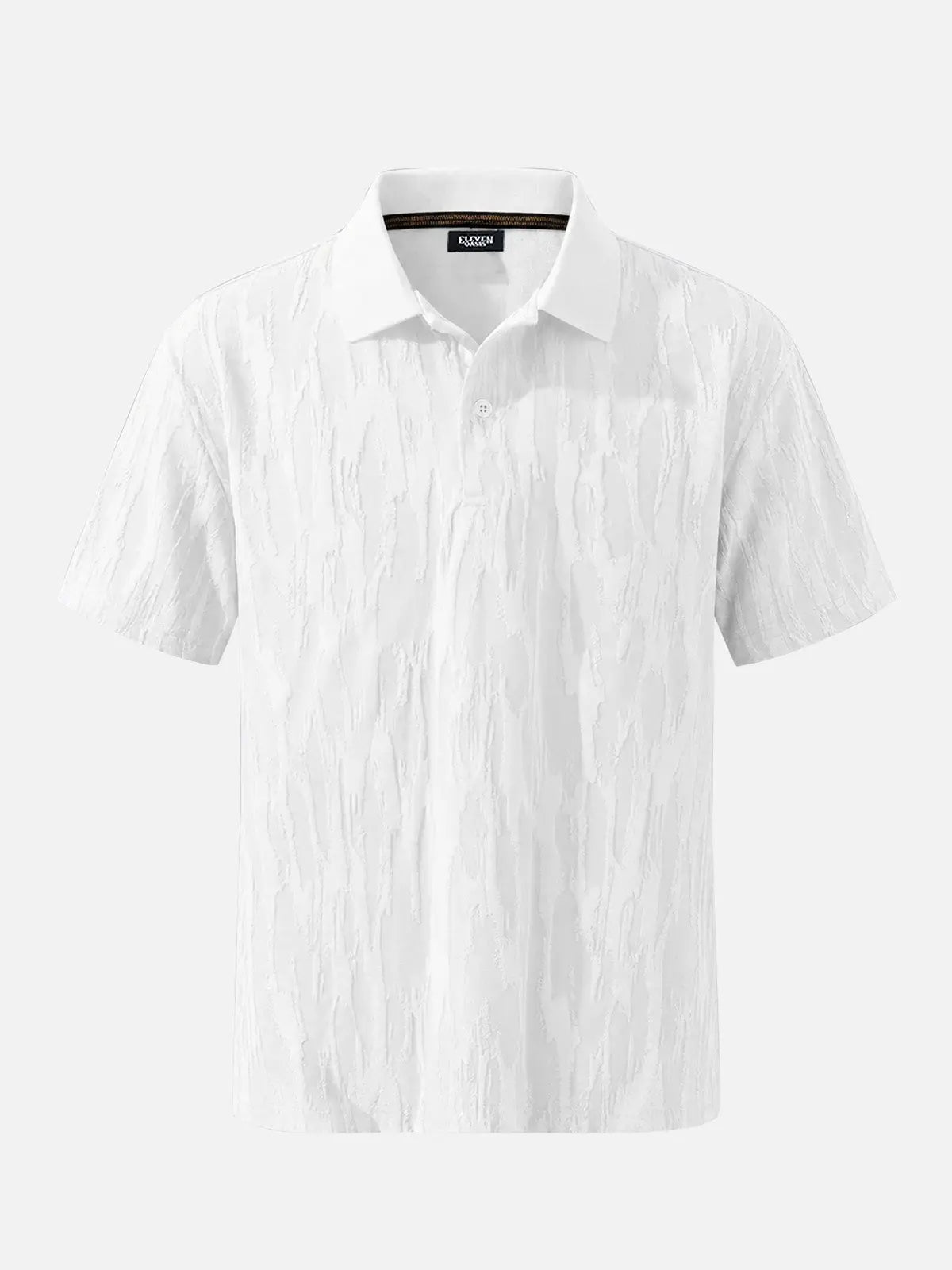 Men's Raised Texture Short Sleeve Polo Shirt Eleven Oasis