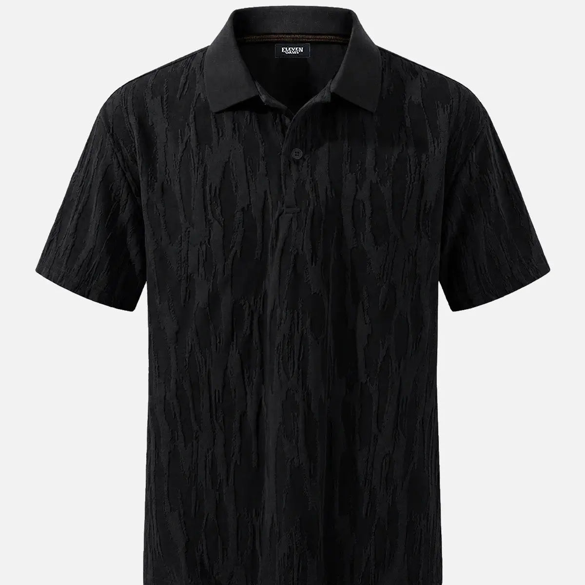 Men's Raised Texture Short Sleeve Polo Shirt Eleven Oasis