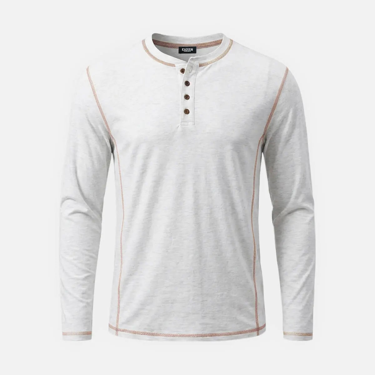 Men's Classic Long Sleeve Henley Shirt Eleven Oasis