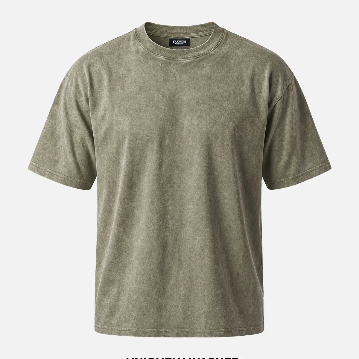 Men's Mineral Wash Cotton Short Sleeve T-Shirt Eleven Oasis