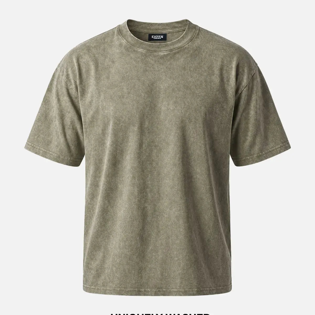 Men's Mineral Wash Cotton Short Sleeve T-Shirt Eleven Oasis