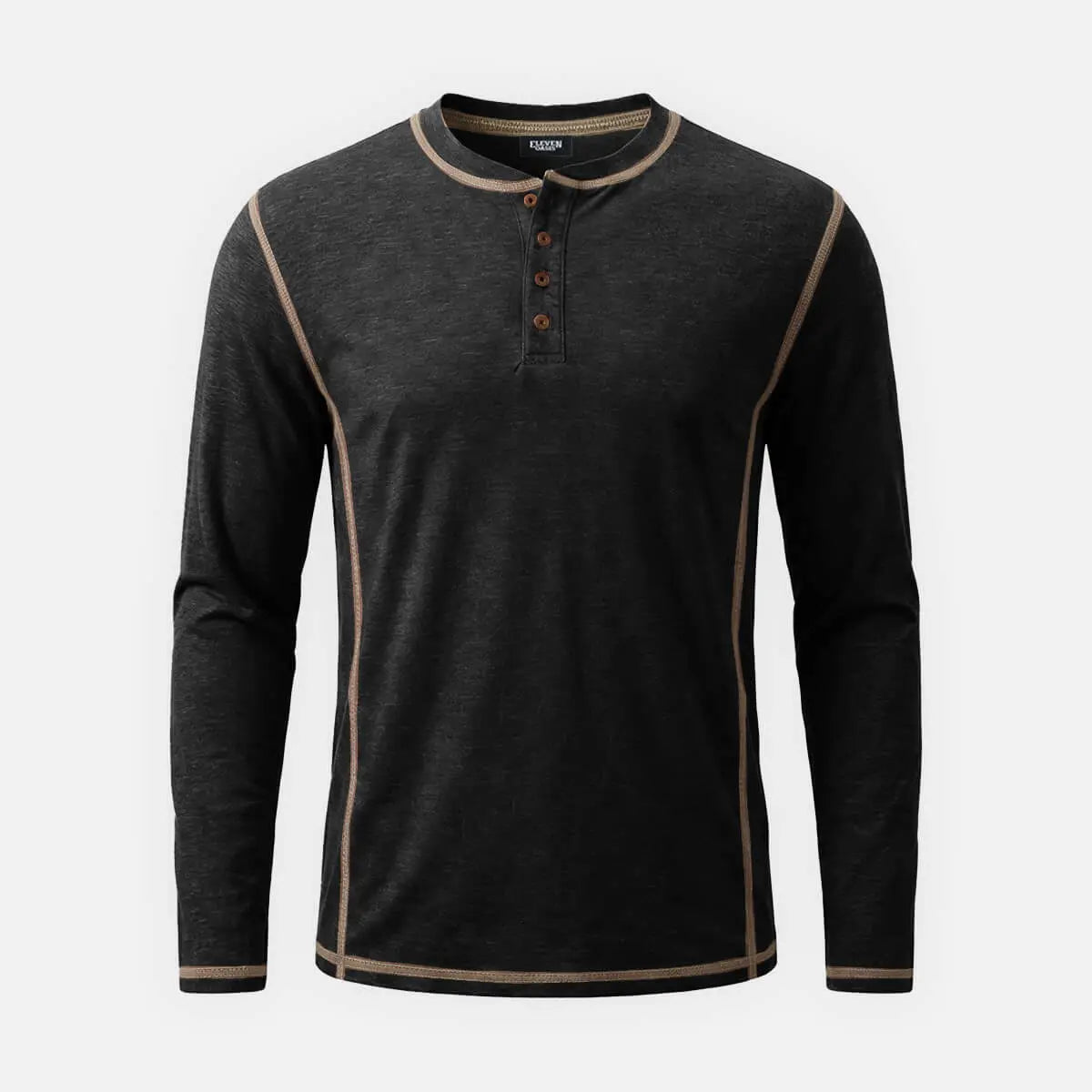 Men's Classic Long Sleeve Henley Shirt Eleven Oasis