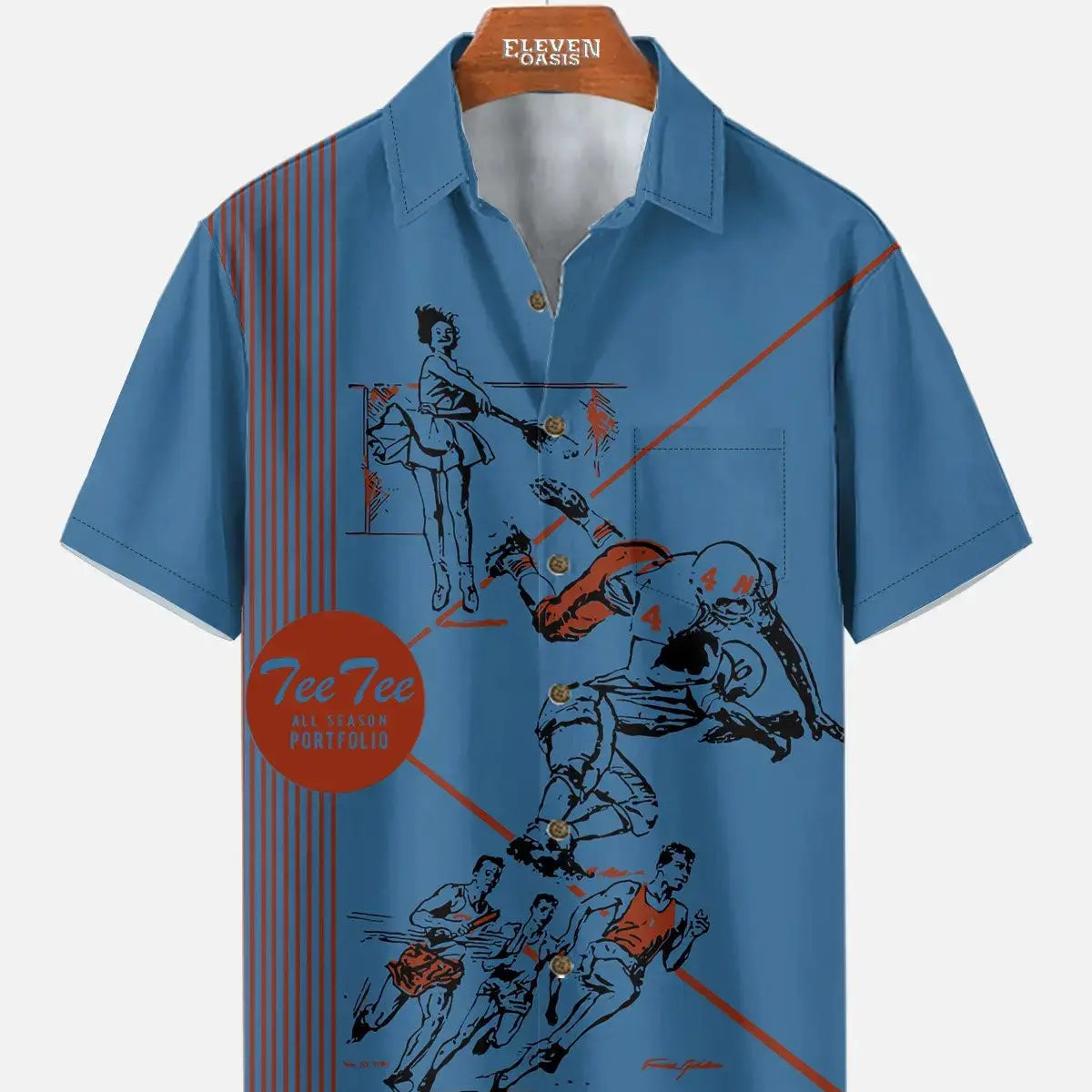 Men's Pop Culture 70's-80s Nostalgia Short Sleeve Shirt ElevenOasis