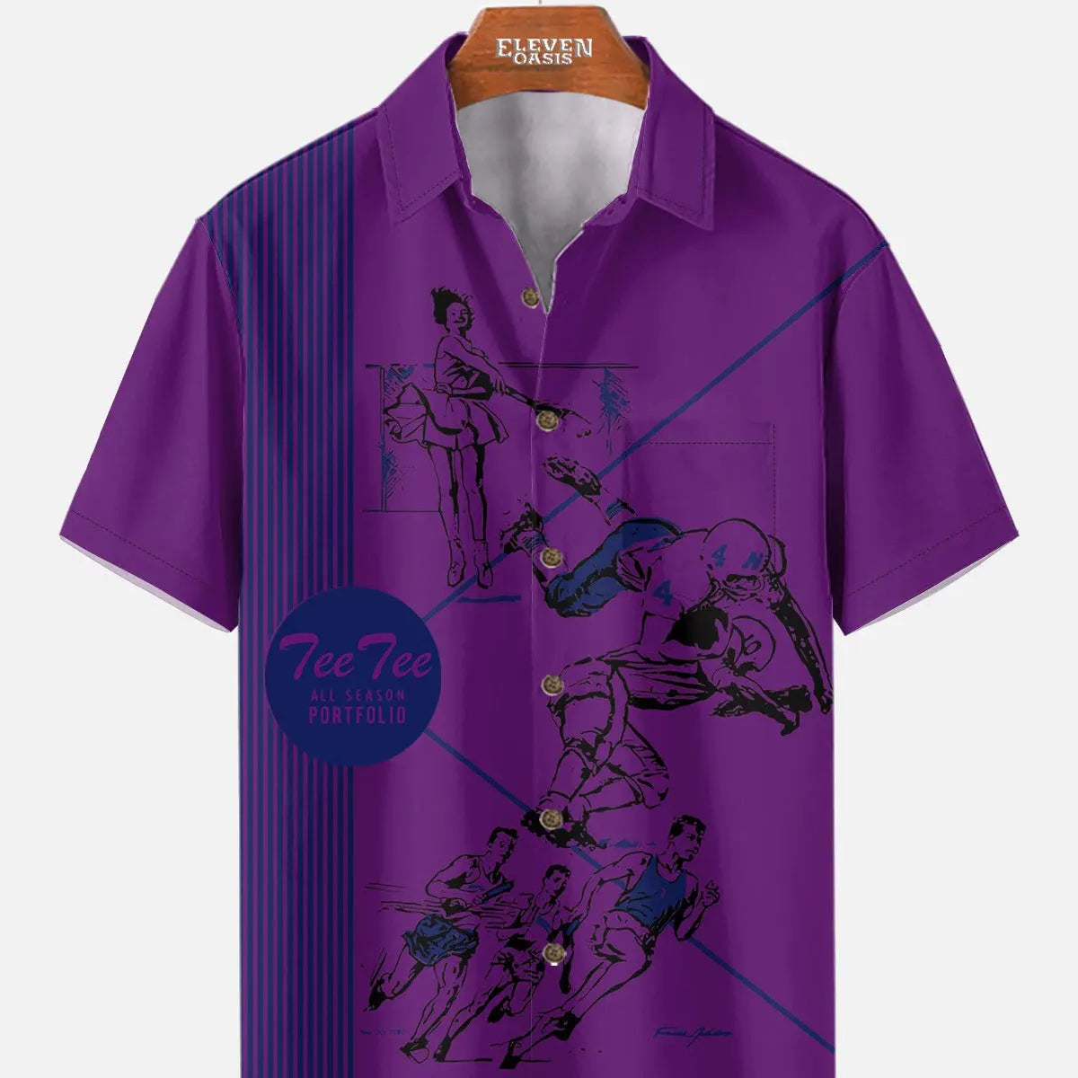 Men's Pop Culture 70's-80s Nostalgia Short Sleeve Shirt ElevenOasis
