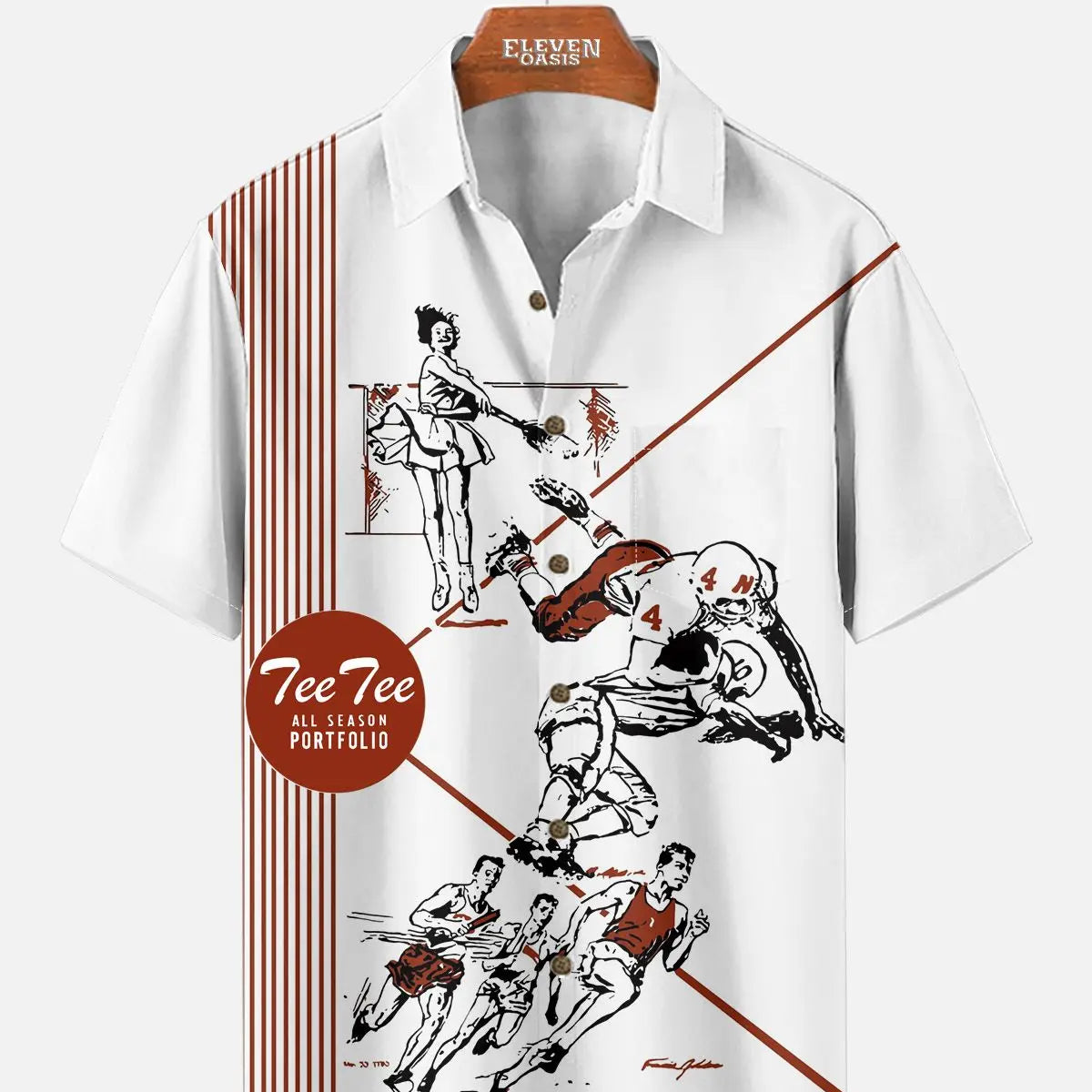 Men's Pop Culture 70's-80s Nostalgia Short Sleeve Shirt ElevenOasis