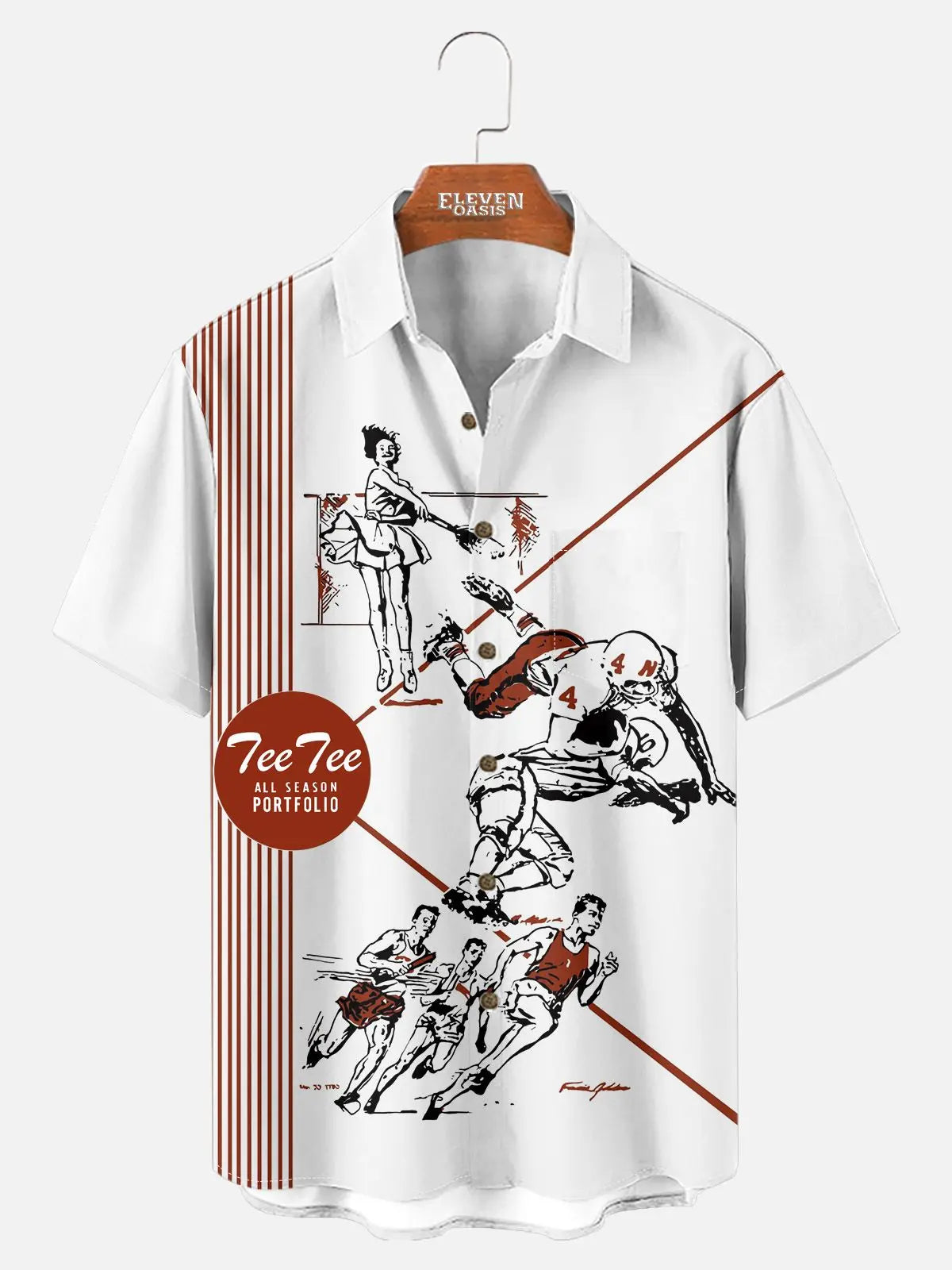 Men's Pop Culture 70's-80s Nostalgia Short Sleeve Shirt ElevenOasis