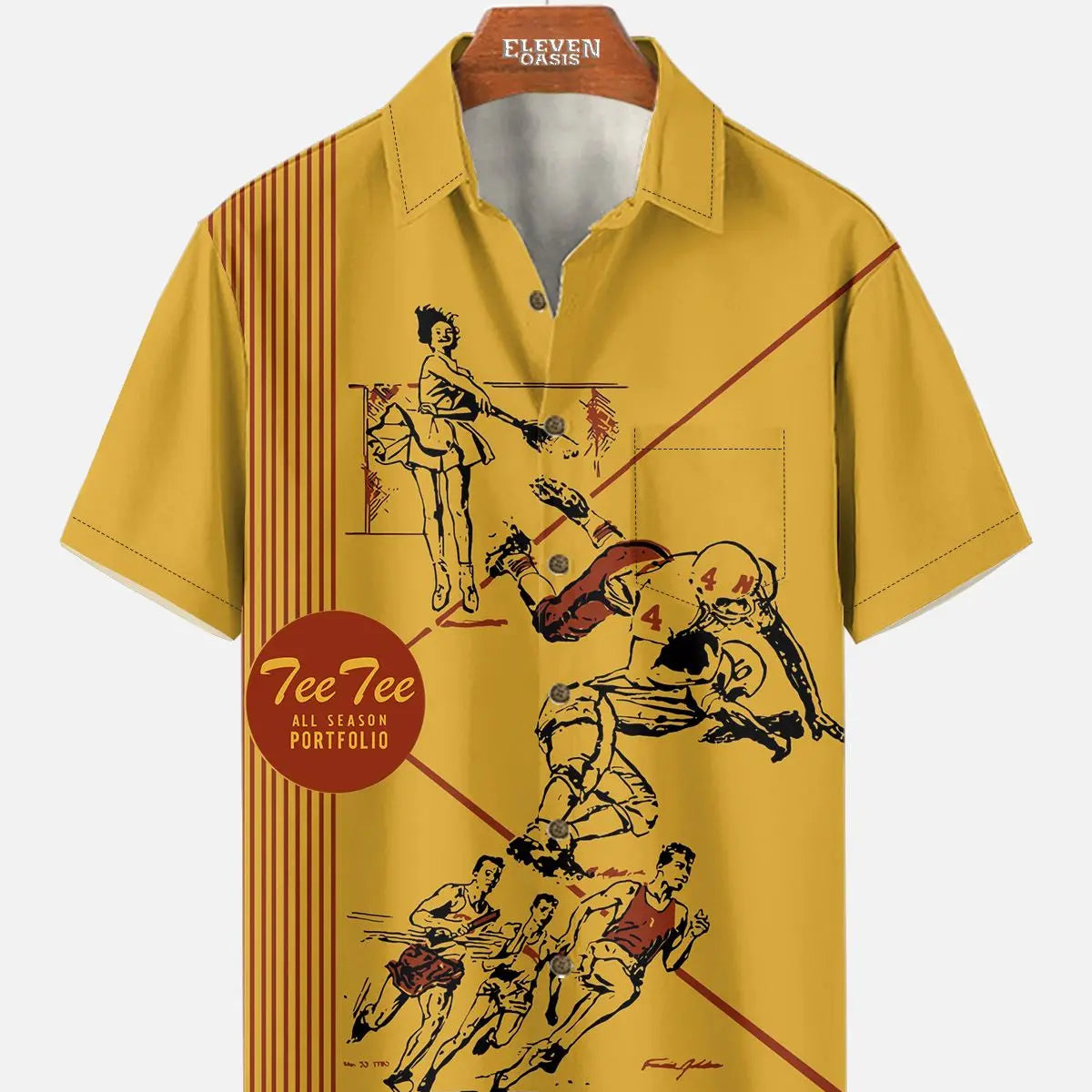 Men's Pop Culture 70's-80s Nostalgia Short Sleeve Shirt ElevenOasis