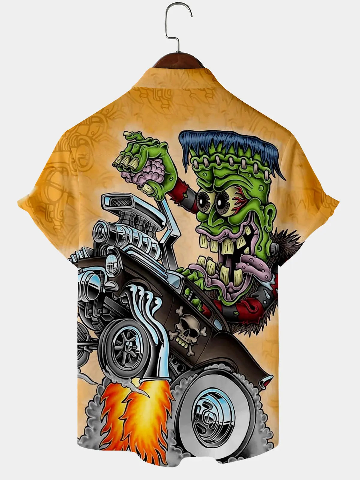 Crazy Classic Car Pattern Men's Short Sleeve TopsMens short sleeve shirts Big and tall Mens shirts Short sleeve shirts for men Mens 4xl shirts Casual short sleeve shirts