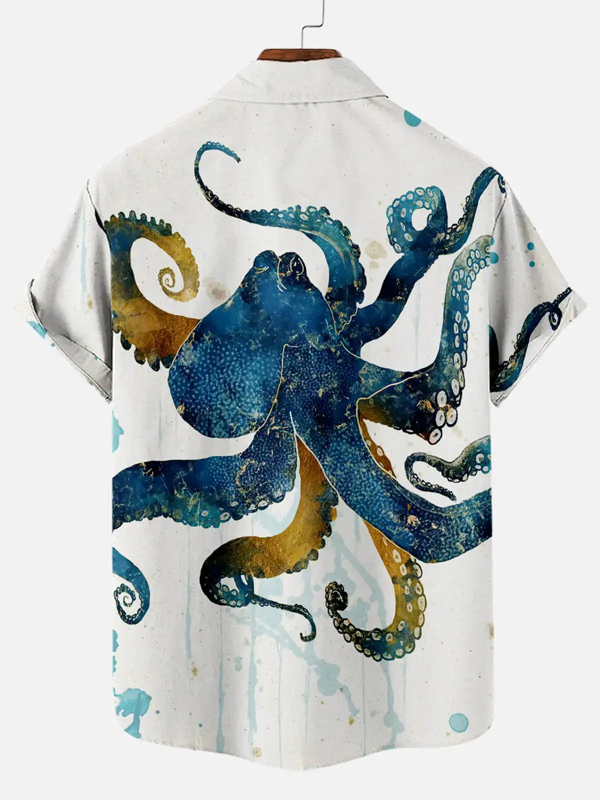 Cthulhu Octopus Pattern Men's Short Sleeve Tops with Chest PocketMens short sleeve shirts Big and tall Mens shirts Short sleeve shirts for men Mens 4xl shirts Casual short sleeve shirts