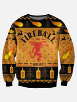 Fireball Whisky Men's Long Sleeve Sweatshirt Yellow / MMens short sleeve shirts Big and tall Mens shirts Short sleeve shirts for men Mens 4xl shirts Casual short sleeve shirts