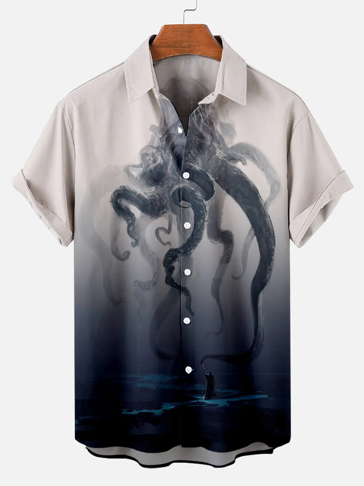 Cthulhu Octopus Pattern Men's Short Sleeve TopsMens short sleeve shirts Big and tall Mens shirts Short sleeve shirts for men Mens 4xl shirts Casual short sleeve shirts