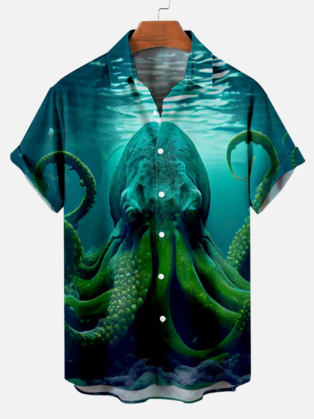 Cthulhu Octopus Pattern Men's Short Sleeve TopsMens short sleeve shirts Big and tall Mens shirts Short sleeve shirts for men Mens 4xl shirts Casual short sleeve shirts