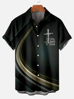 Gorgeous Striped Cross Pattern Men's Short Sleeve TopsMens short sleeve shirts Big and tall Mens shirts Short sleeve shirts for men Mens 4xl shirts Casual short sleeve shirts