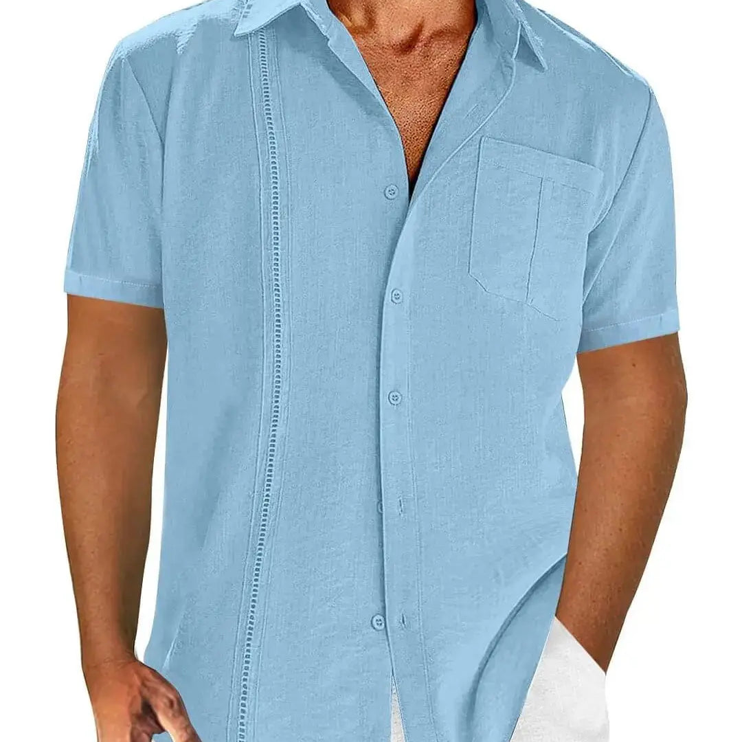 Men's Hawaiian Beach Pocket Short Sleeve ShirtMens short sleeve shirts Big and tall Mens shirts Short sleeve shirts for men Mens 4xl shirts Casual short sleeve shirts