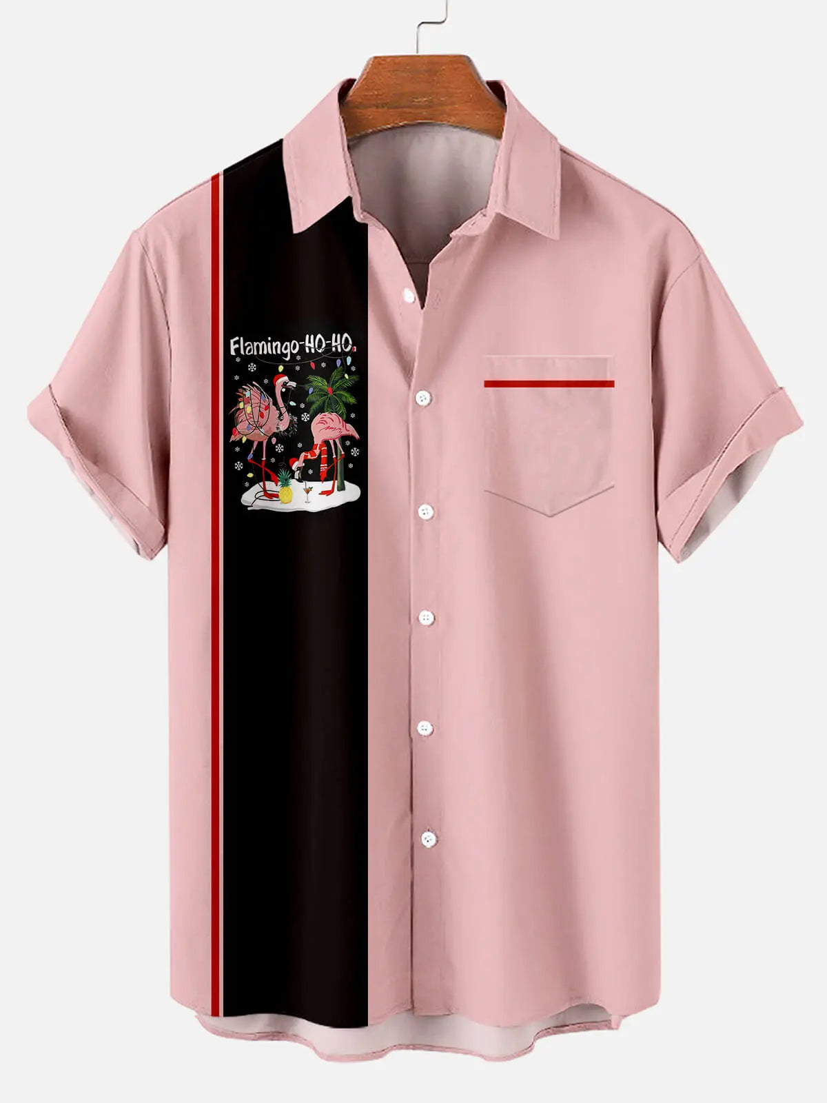 Christmas Striped Men's Short Sleeve ShirtMens short sleeve shirts Big and tall Mens shirts Short sleeve shirts for men Mens 4xl shirts Casual short sleeve shirts