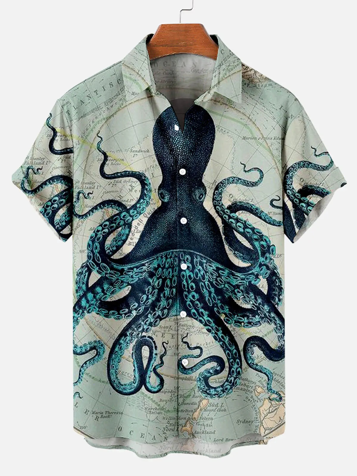 Cthulhu Octopus Pattern Men's Short Sleeve TopsMens short sleeve shirts Big and tall Mens shirts Short sleeve shirts for men Mens 4xl shirts Casual short sleeve shirts