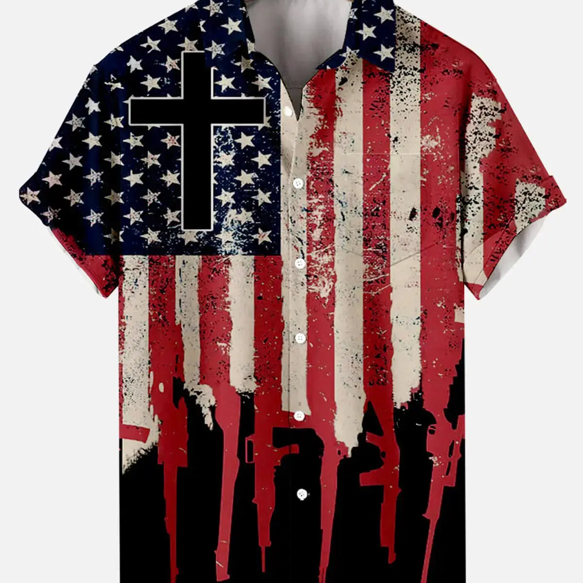 Mens Independence Day Print Casual Breathable Short Sleeve Shirt American Flag NoveltyMens short sleeve shirts Big and tall Mens shirts Short sleeve shirts for men Mens 4xl shirts Casual short sleeve shirts