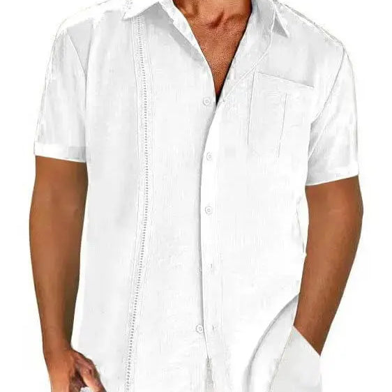 Men's Hawaiian Beach Pocket Short Sleeve ShirtMens short sleeve shirts Big and tall Mens shirts Short sleeve shirts for men Mens 4xl shirts Casual short sleeve shirts