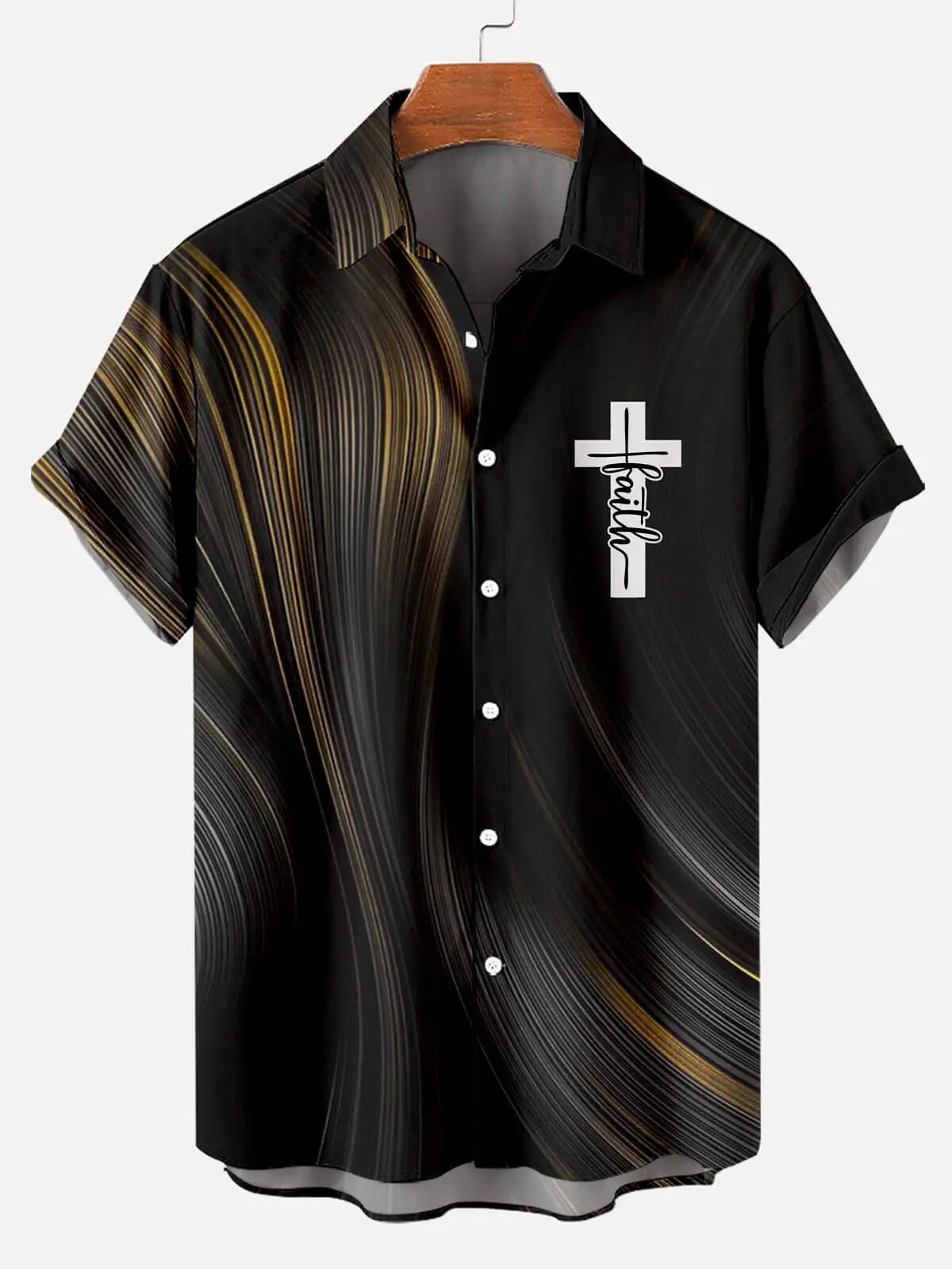 Gorgeous Striped Cross Pattern Men's Short Sleeve TopsMens short sleeve shirts Big and tall Mens shirts Short sleeve shirts for men Mens 4xl shirts Casual short sleeve shirts