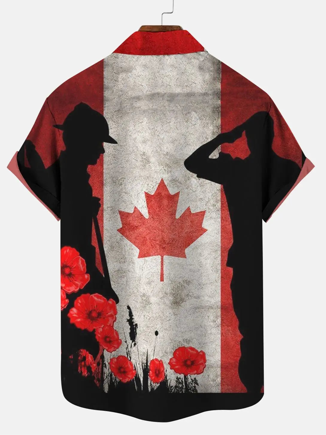 Poppy Flower Men's Short Sleeve Shirt