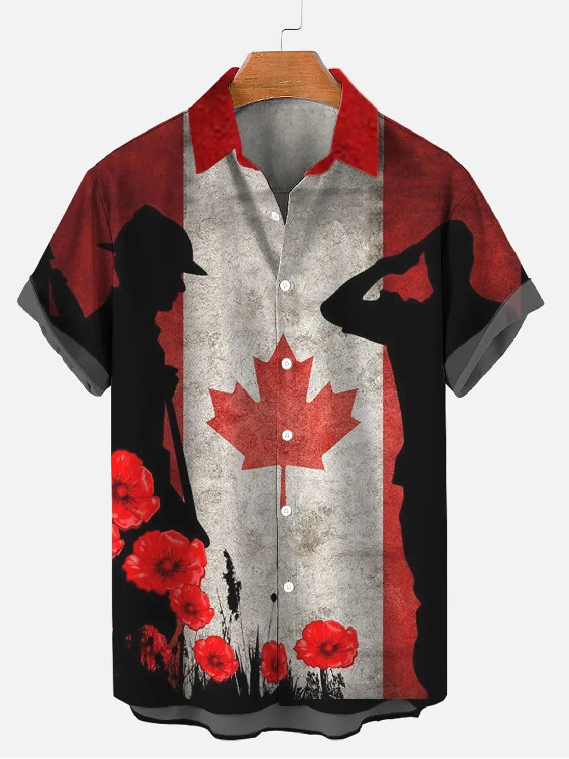 Flower Men's Short Sleeve Shirt Colors / M