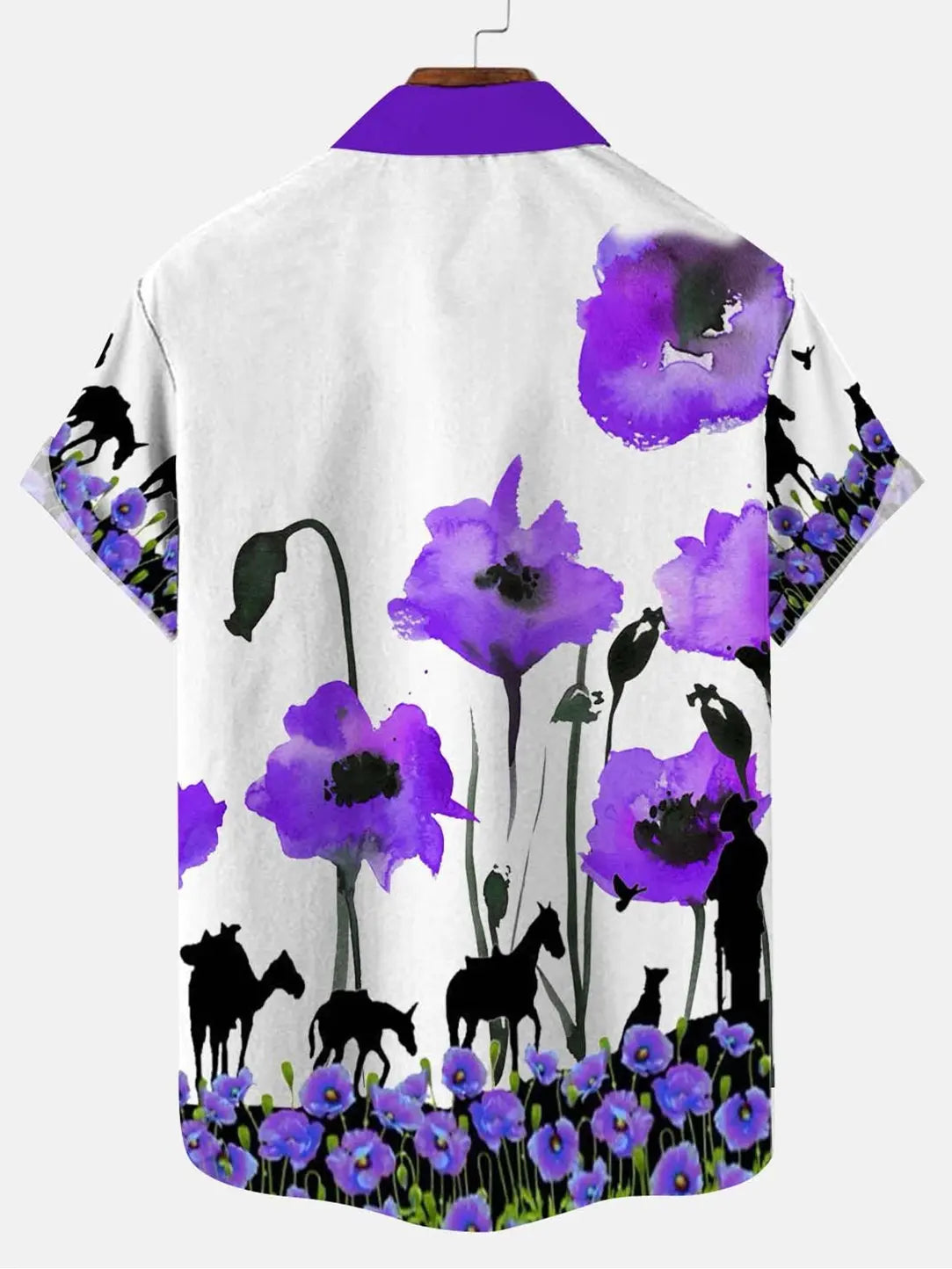 Poppy Flower Men's Short Sleeve Shirt