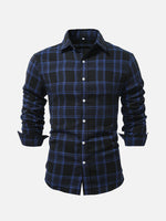 Men's Classic Plaid Long Sleeve Shirt Eleven Oasis