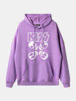 KISS Logo Band Faces Graphic Hoodie Eleven Oasis