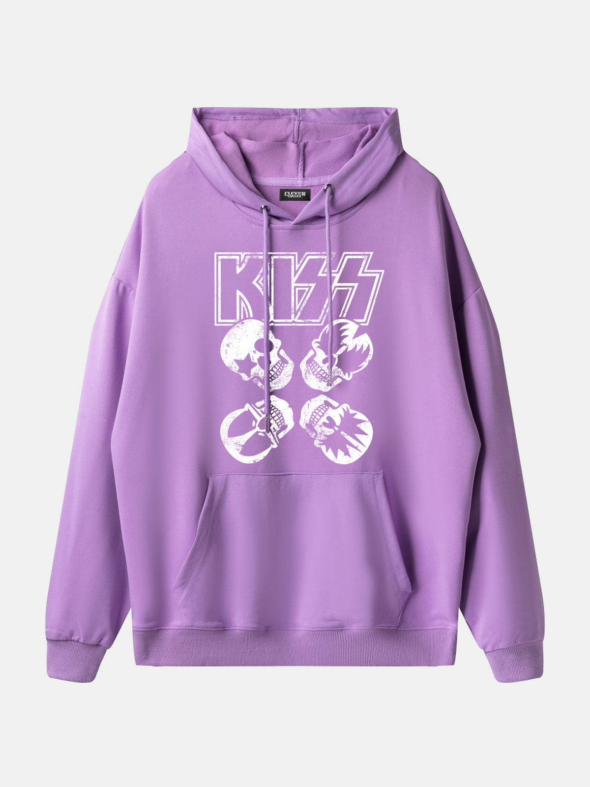 KISS Logo Band Faces Graphic Hoodie Eleven Oasis