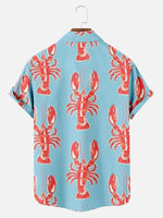 Mardi Gras Lobster Print Men's ShirtMens short sleeve shirts Big and tall Mens shirts Short sleeve shirts for men Mens 4xl shirts Casual short sleeve shirts