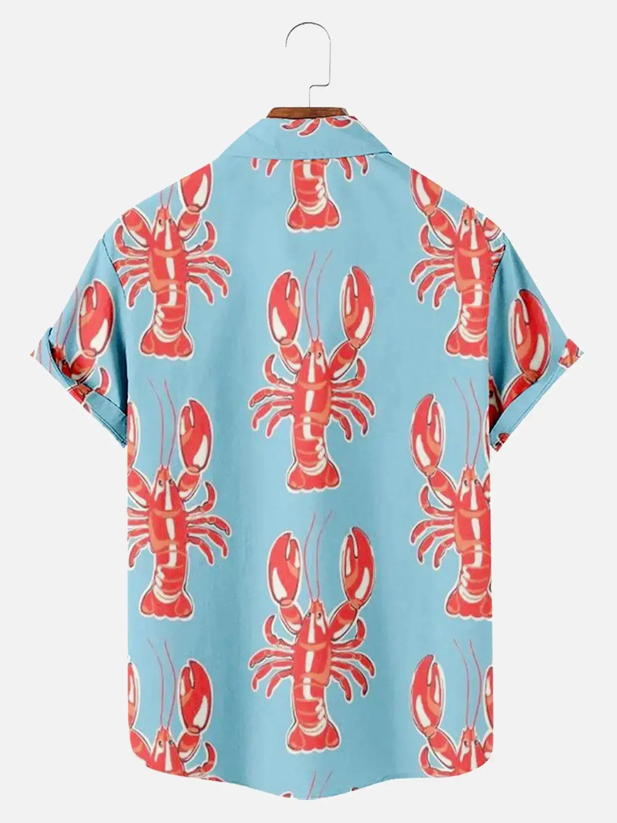 Mardi Gras Lobster Print Men's ShirtMens short sleeve shirts Big and tall Mens shirts Short sleeve shirts for men Mens 4xl shirts Casual short sleeve shirts
