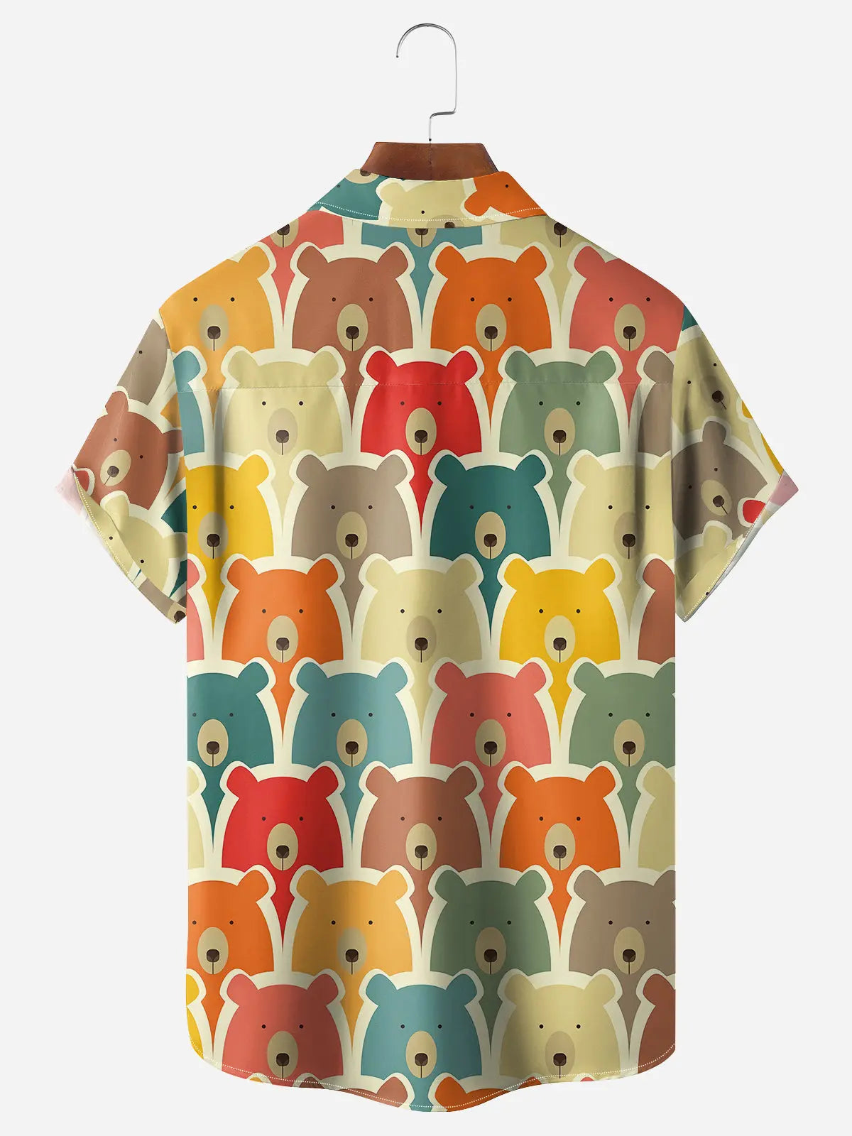 Men's All Over Print Bears in Fall Colors Short Sleeve ShirtMens short sleeve shirts Big and tall Mens shirts Short sleeve shirts for men Mens 4xl shirts Casual short sleeve shirts