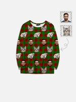 Custom Face Pajama Set - Christmas Plaid (Red & Green) Eleven Oasis