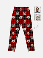 Custom Face Pajama Set - Red Plaid Eleven Oasis