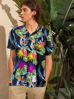 POPPY ATLR Men's Just A Lot of Foliage Aloha ShirtMens short sleeve shirts Big and tall Mens shirts Short sleeve shirts for men Mens 4xl shirts Casual short sleeve shirts