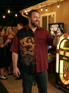 Tall Men's Vegas Pin-Up Hot Rod Short Sleeve Shirt Eleven Oasis