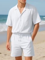 Men's Summer Casual Vacation Camp Collar Set Eleven Oasis