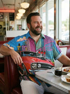 Men's Supercharged Muscle Car City Short Sleeve Shirt Eleven Oasis
