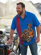 Men's Cowboy Skull Hot Rod Short Sleeve Shirt Eleven Oasis