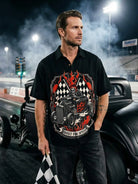 Tall Men's Skull Built For Speed Hot Rod Short Sleeve Shirt Eleven Oasis